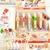 Cute Guandong Food Erasable Gel Pen 0.5mm Blue Black Friction pen for writing School Office supplies Kawaii Korean Stationery