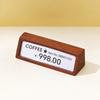 Wooden Base Price Label Stand Beech Wood Table Number Card Holder  Cosmetic Display