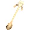 Stainless Steel Cute Cat Hanging Spoons Smooth Edge Lovely Design Fit For Coffee Tea Dessert Home Use