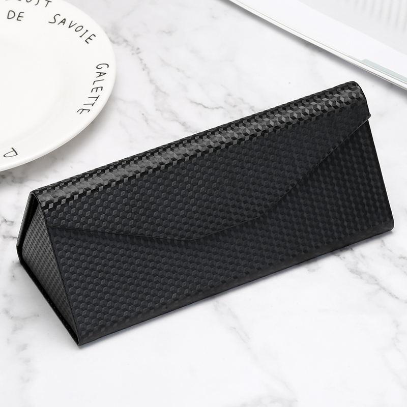 Foldable Eyeglass Case Triangle Glasses Box Waterproof Portable Black Folding Sun Glasses Box Eyeglasses Case