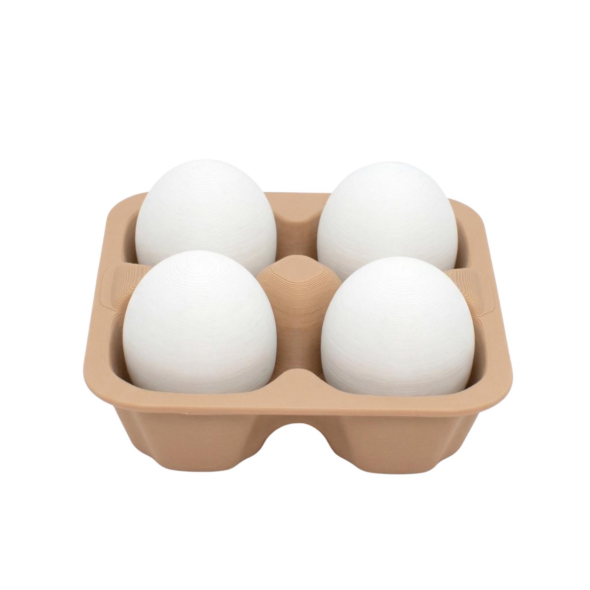 

1Piece Clickable Stress Ease Table Toy, Pla 3D Printed Material Egg Button Table Decor Set, Minimalist Beige Egg Shape