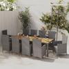 Day and Night - Day and Night Garden Dining Set 11 Pieces and Gray Synthetic Rattan Cushions