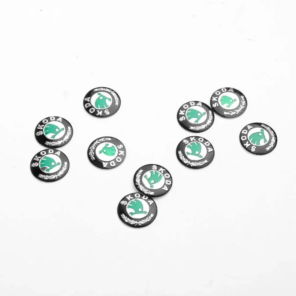 

Car Sticker 2025 Hot 10/20Pcs 14mm Car Key Emblem Stickers Auto Control Key Logo Decal For Skoda Octavia Rapid Fabia Yeti Superb