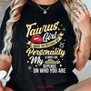 Fashion T Shirt Taurus Girl Horoscope April May Birthday Zodiac Sign Vintage Graphic Homme Breathable Vintage