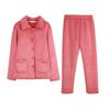 [Verschiedene Stile] Kompound-Imitations-Lammwoll-Pyjama Winter Samt Verdickt Pelz Integrierte Loungewear Hellrot