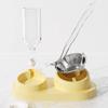 Pet Feeder 2 in 1 Ciotola per l'alimentazione degli animali domestici, Distributore automatico di acqua per cani e gatti con ciotole in acciaio inossidabile rimovibili Forniture per animali domestici