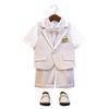 Boy Summer Vest Dress Suit Children's Host Piano Performance Photography Birthday Party Costume Kids Waistcoat Shorts Outfit