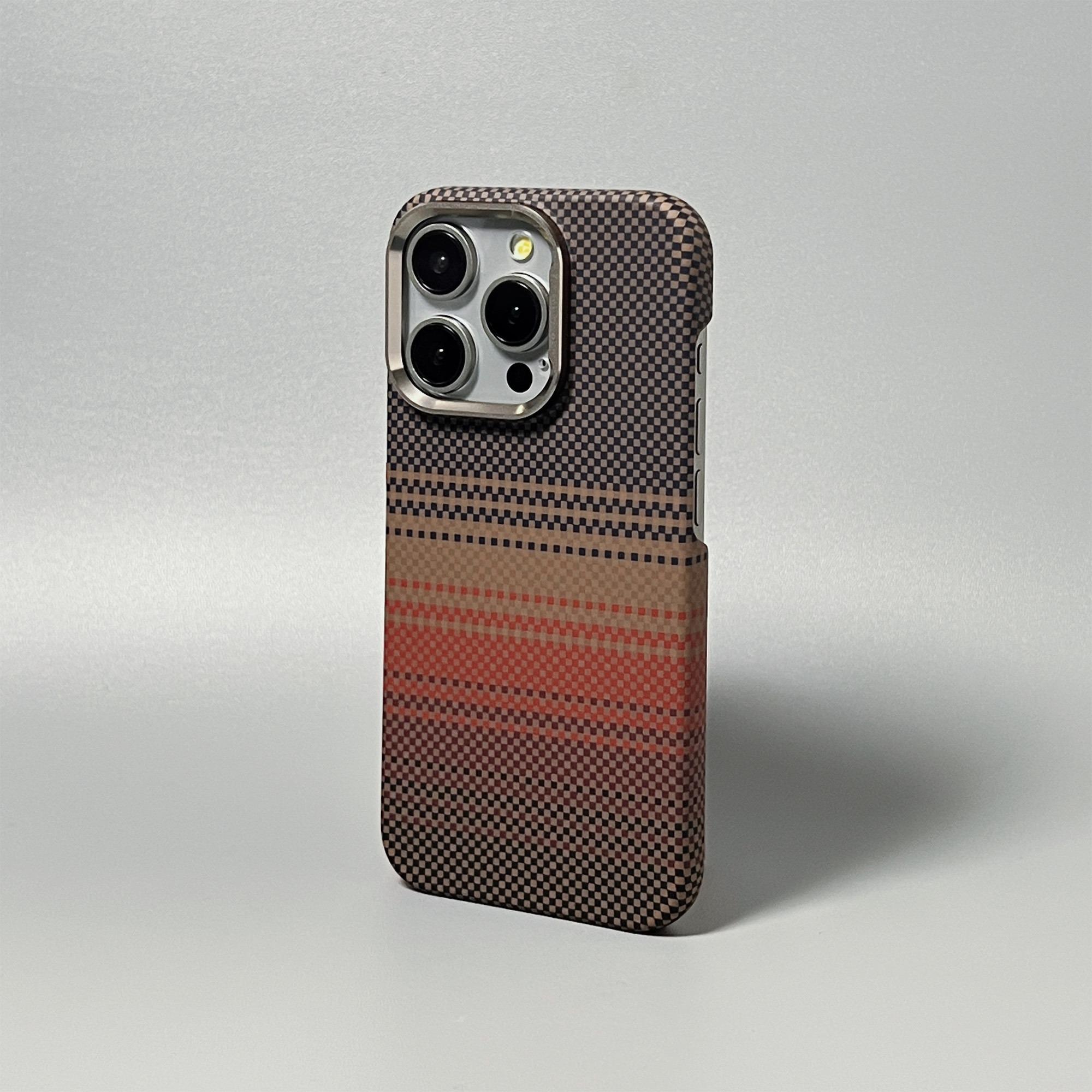 

for Magsafe Matte Carbon Fiber Pattern Case for iPhone 17 16 15 14 Pro Max Hard PC Ultra Slim Shockproof Cover for iPhone 17Pro iPhone 14