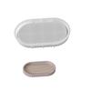 Creative Silicone Dish Coaster Mold Stylish Oval Striped Resin Mold For Artistic DIY Projects And Trinket Storage