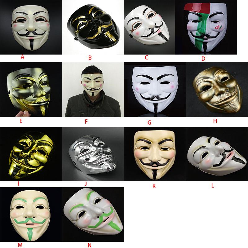 Fashion V For Vendetta Guy Fawkes Mask Anonymous Halloween Costumes Cosplay