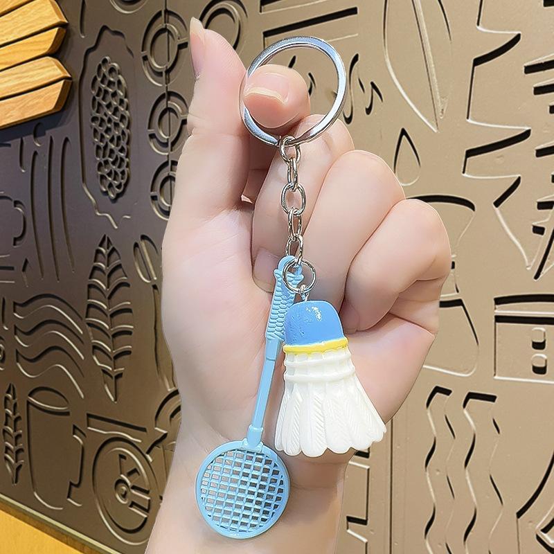 Mode Mini Bedeltje Badminton Racket Sleutelhanger Sleutelhouder Sleutelring Sleutelhangertje Badminton Hanger Sleutelring Voor Rugzakken En Sleutels