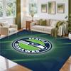 Seattle Seahawks Design Crystal Velvet Rug Soft Decorative Mat for Bedroom Entrance