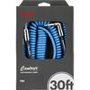 Fender Fender Guitar and Bass Cable Contour™ 30' Coiled Cable, Lake Placid Blue 9.1m