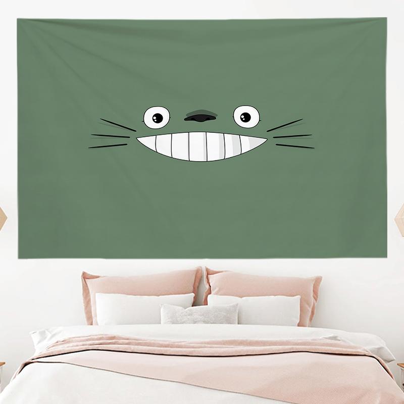Hayao Miyazaki Totoro Background Cloth Ins Hanging Cloth Anime Hanging Paint Wall Bedhead Tapestry Room Dormitory Wall Cloth