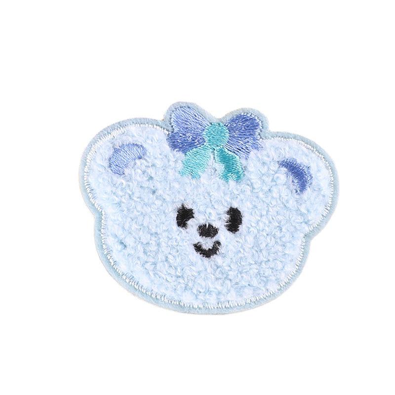 Self-Adhesive Cartoon Bear Embroidery Patch for DIY Scrapbook