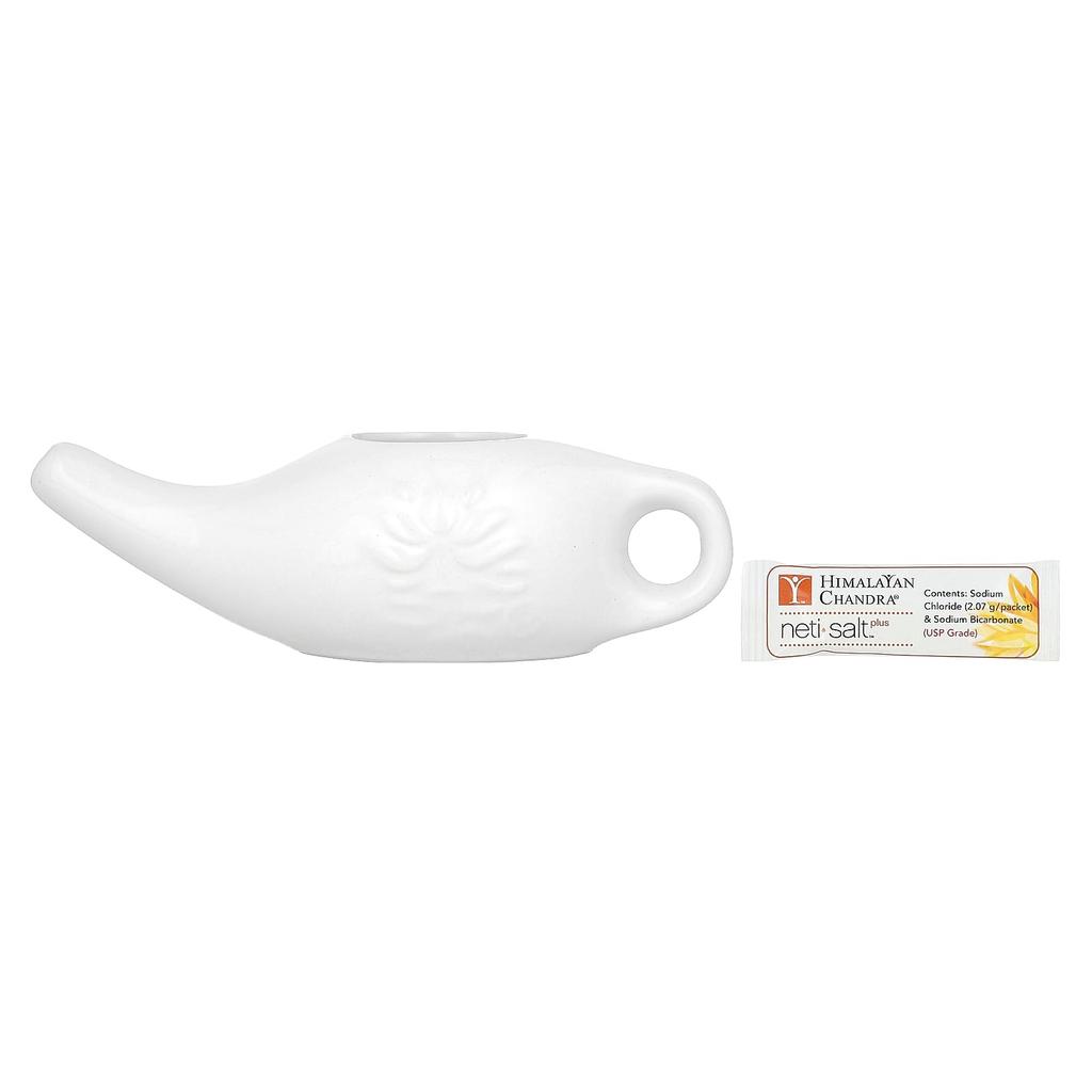 Porcelain Neti Pot with Neti Salt Bag, 2.16G