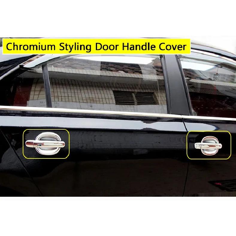 For Nissan Tiida C11 2004-2011 Chrome Door Handle Covers Tiida Latio Versa Trazo Sedan 2006 Accessories Stickers Car Styling