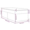 VidaXL Bed Slat Base with Mattress Taupe 90x200 Cm Fabric 3285349
