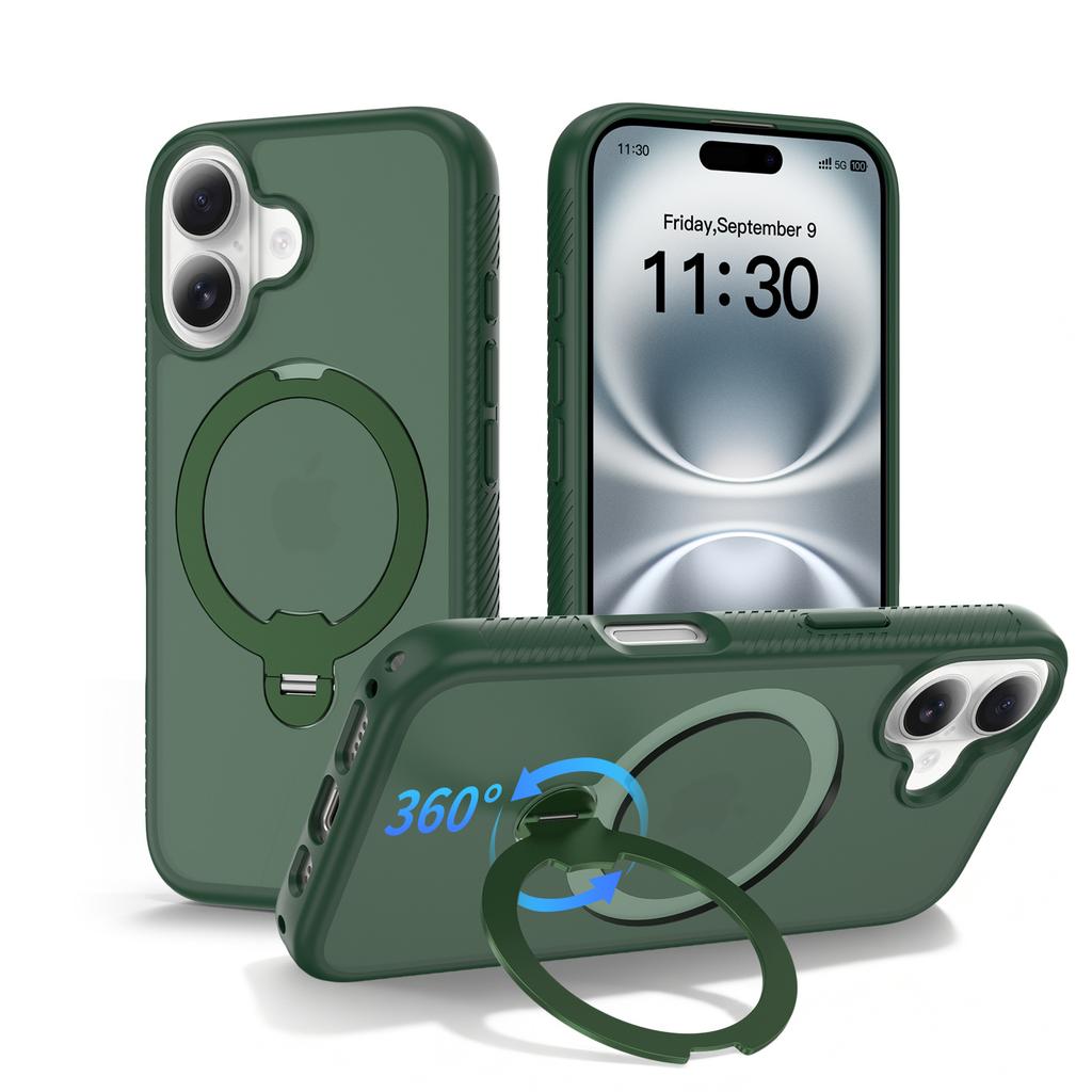 The New Model Is Suitable for Apple 17promax Mobile Phone Case 360 Rotating Magnetic Bracket with Lanyard 17e Mobile Phone Protective Cover