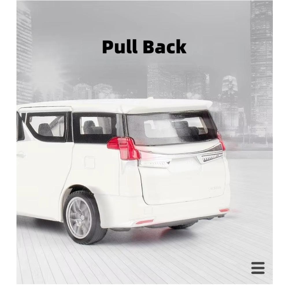 1/32 Lexus LM300h MPV Spielzeugauto, Metalllegierung, Van, Miniatur, Pullback, Sound & Light, Sammlung, Modell, Geschenk für Jungen und Kinder