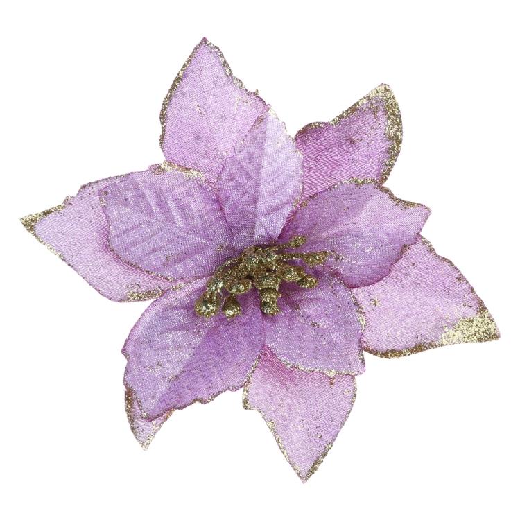 

False Flowers Poinsettia For Wall Garland Christmas Tree Decorations Indoor 1 фиолетовый