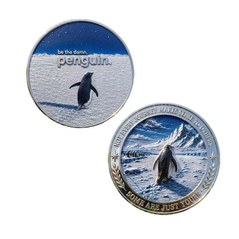 Solitary Penguin Glacier Commemorative Silver Medal