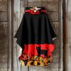 Digital Print Women's Hooded Cloak for Halloween and Christmas
