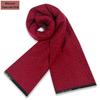 Men's Pure Gray Plaid Wool Blend Winter Scarf - Thick and Warm