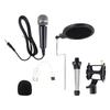 Compactly Condenser Microphone Stand Set for Mobile Karaoke Recording with Easy To Use Design USB/3.5mm Microphone
