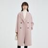 TATU Women's Korean Style Mid-length Double-faced Wool Coat