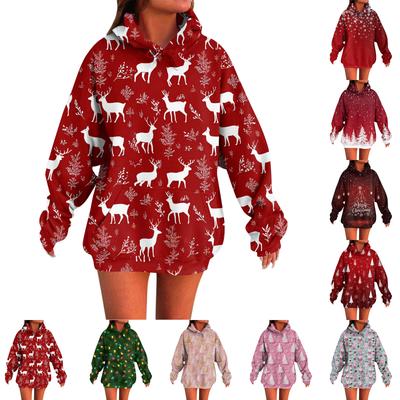 Women's Fashion Daily Versatile Casual Crewneck Sweatshirts Long Sleeve Printed Top Sweatshirts