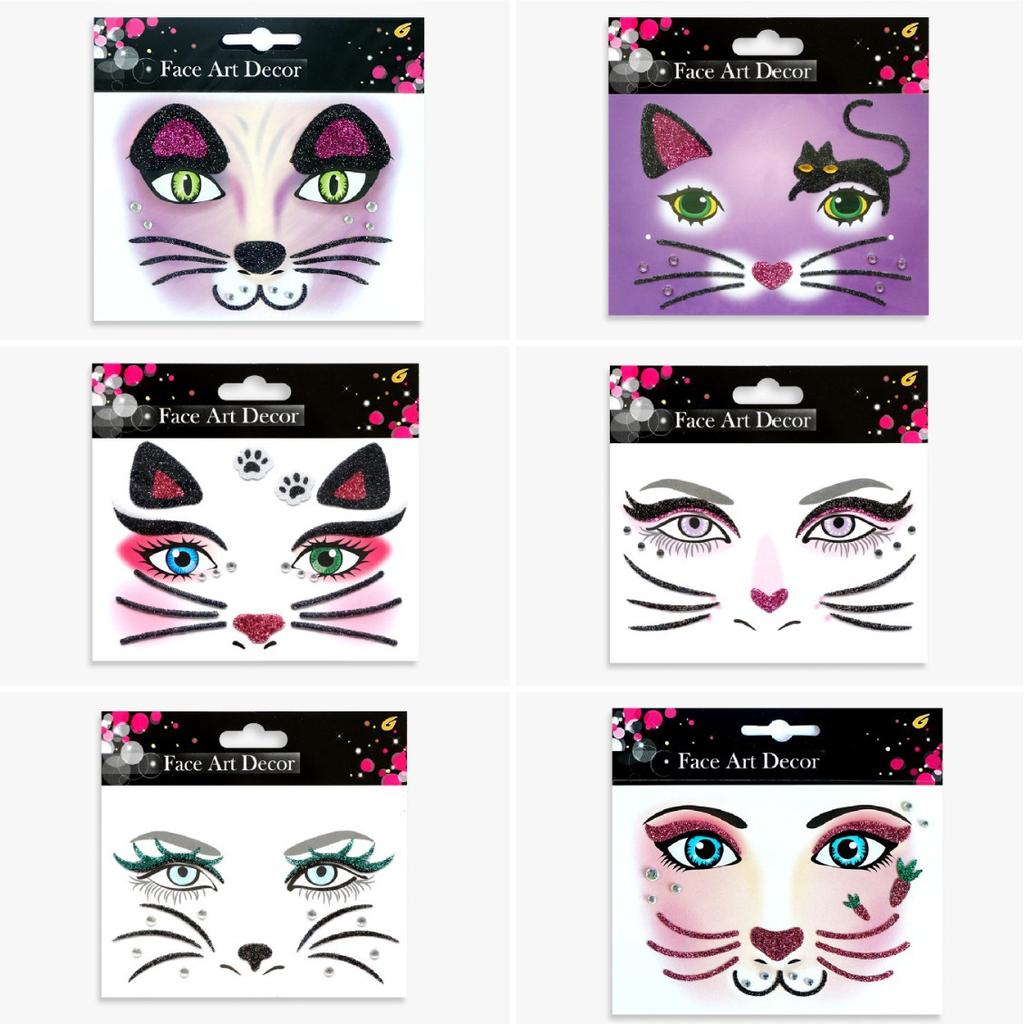 Carnival Festival Party Face Stickers Valentine's Day Face Stickers Makeup Stickers Children's Decorative Stickers