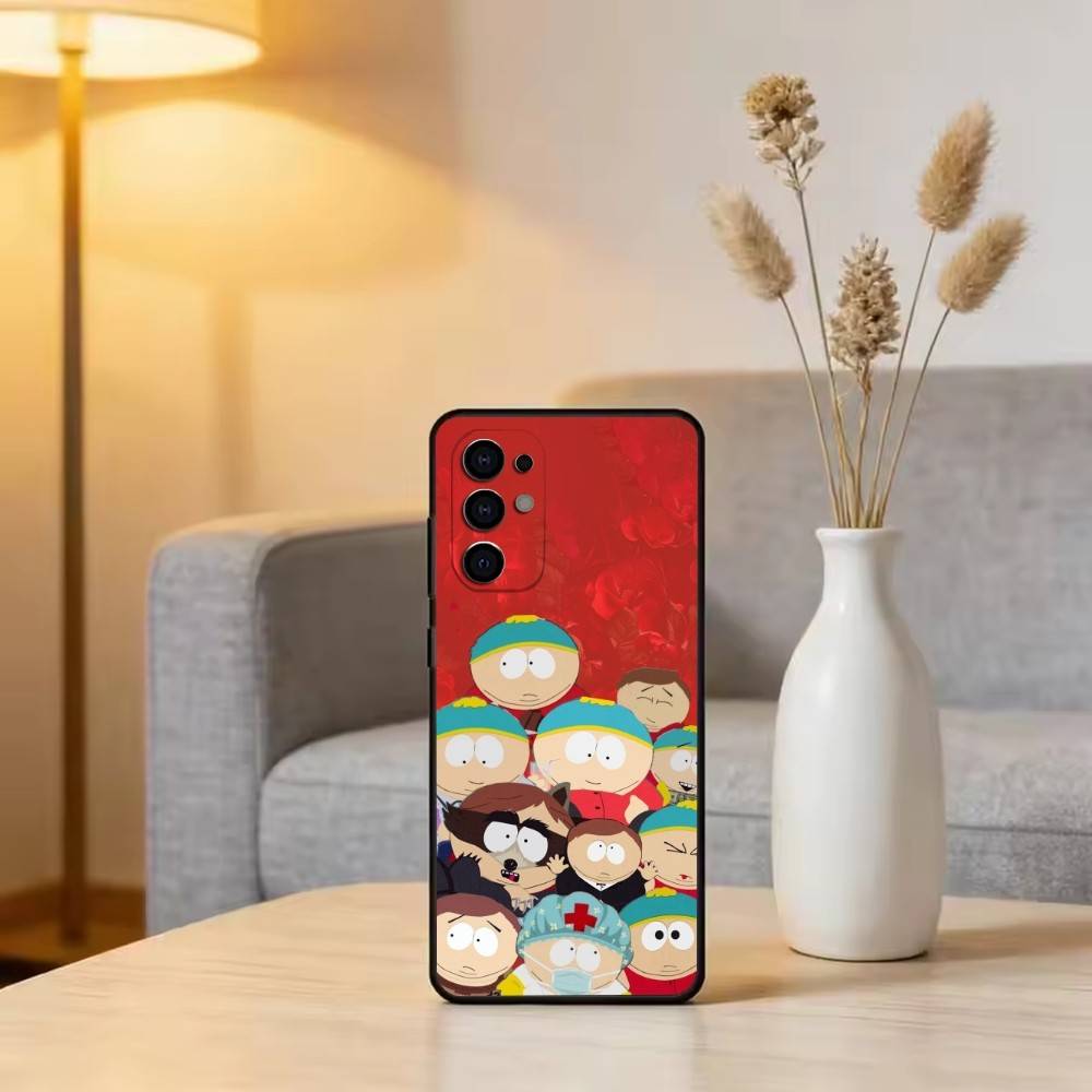 Animated Humor S-South Park Phone Case Black Silicone Soft For Samsung S25,S24,S21,S22,S23,S30,Ultra,S20,Plus,Fe,Lite