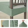 Durable Jacquard Chair Seat Cover Removable Washable Anti-Dust Stretch Spandex Dining Upholstered Chair Cushion Slipcover