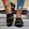 2025 New Fashion Round Head Flat Women's Shoes Shallow Mouth Lazy Big Yards A Stirrups Casual Knitted Single Shoes