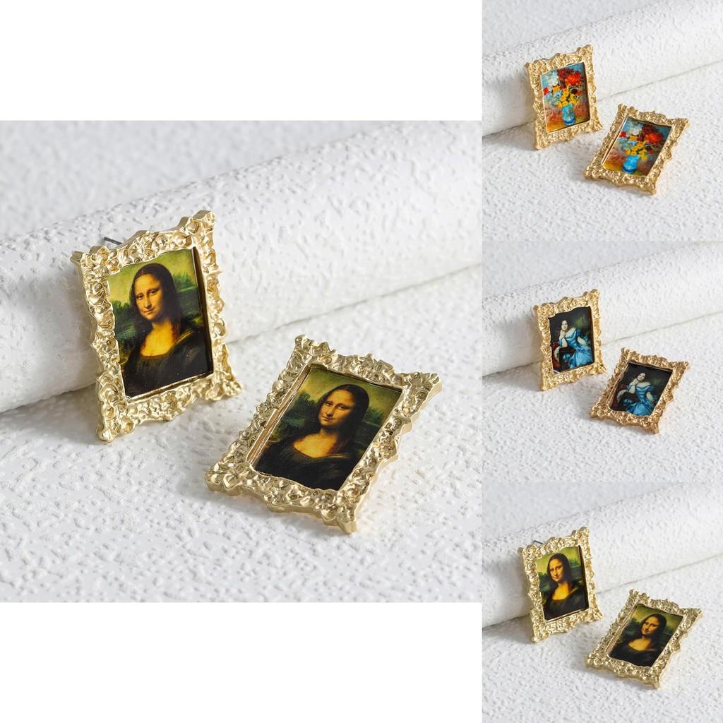 Fashionable Alloy Mona Lisa Earrings Womens Jewelry 2022 Collection