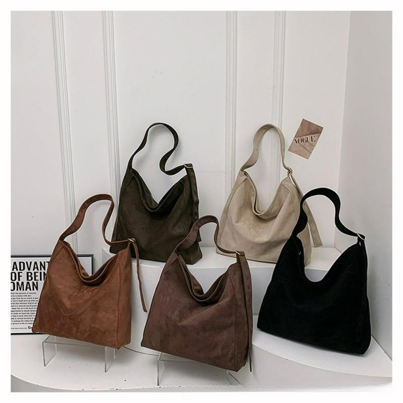 Wildleder-Tragetasche für Damen 2026 Neu Große Kapazität Fashi Einfache Umhängetasche für den täglichen Weg zur Arbeit