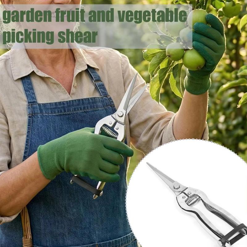 Garten-Handschere Scharfe Edelstahl-Astschere zum Obstpflücken, Blumenbeschneiden, Schneiden kleiner Äste, für den Heimgebrauch