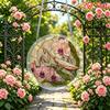 2D Flat, 2D Flat Acrylic Jigsaw Puzzle Sun Catcher, 83pcs, Mantis and Phalaenopsis Orchid Themed Sun Catcher Puzzle, Home and Garden Decor, Suitable a