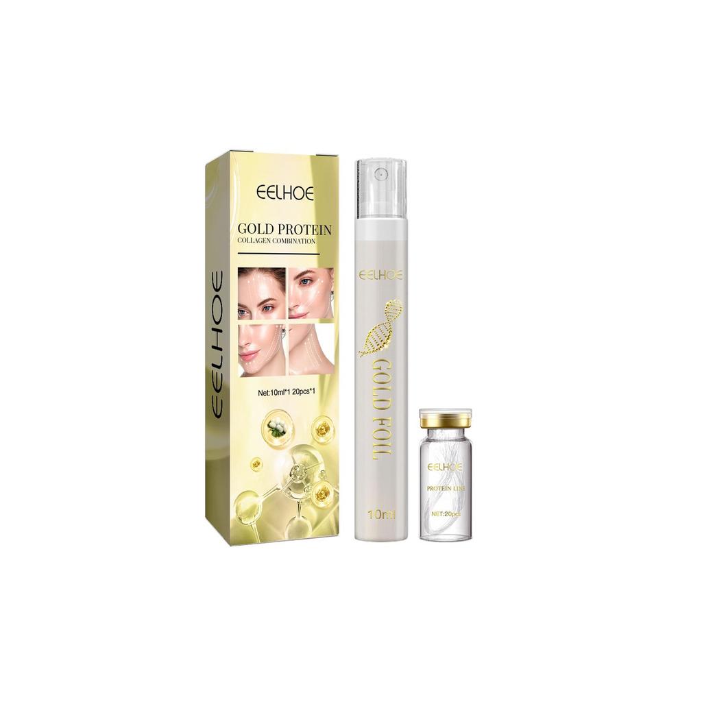 EELHOE Kit Rassodante e Lifting Linea Proteica Viso Linee Sottili Contouring Rassodamento Cutaneo Siero Idratante