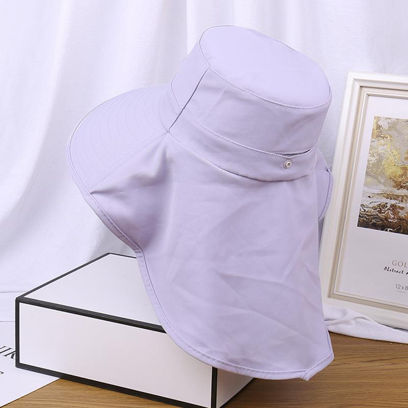 Neck Protection New Sun Hat Women's Sun Protection Face Protection UV Protection Summer Sunshade Big Brim Spring and Autumn Outdoor Bucket Hat