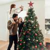 Glimmering Star Christmas Top Decoration 27cm Sparkling Hollowed Metal Star Tree Top For Christmas Tree Ornament
