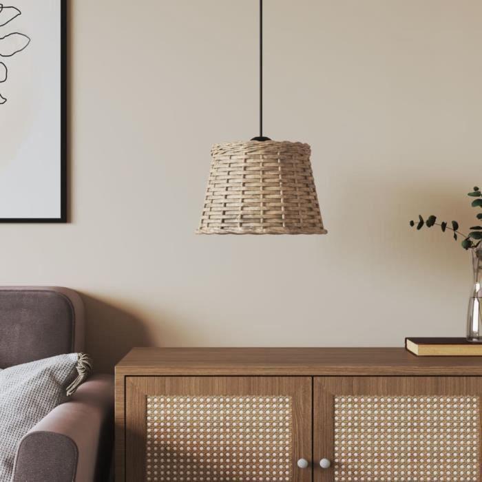 VidaXL Brown Ceiling Lamp Shade Ø25x17 Cm Wicker 364374