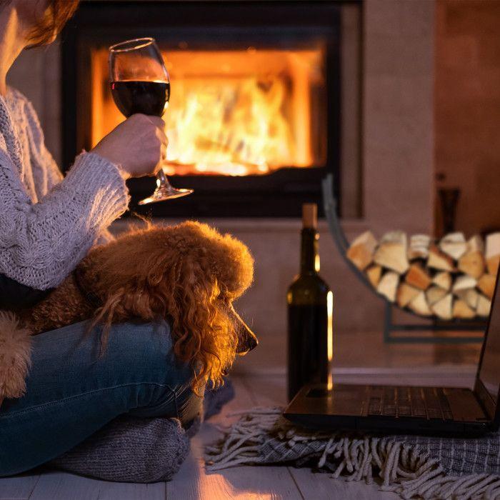 Relaxdays etagère de cheminée, range bûches demi-rond, bois, acier, étagère demi-lune, hxlxp: 55x92x21 cm, noir