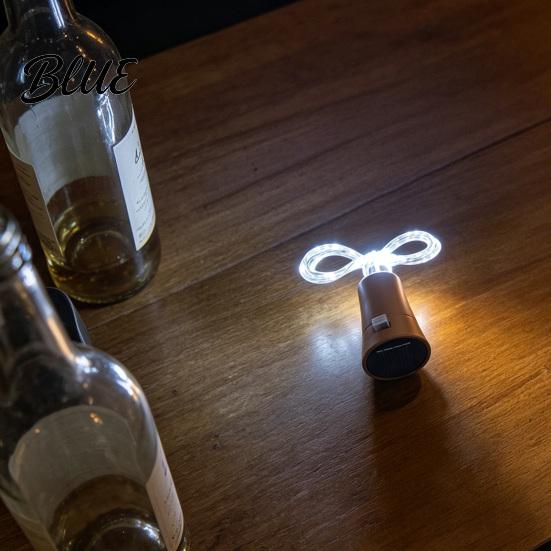 Copper Wire Fairy 46315 LED with Cork Bottle Light Lights Wine Solar Powered String Malleable