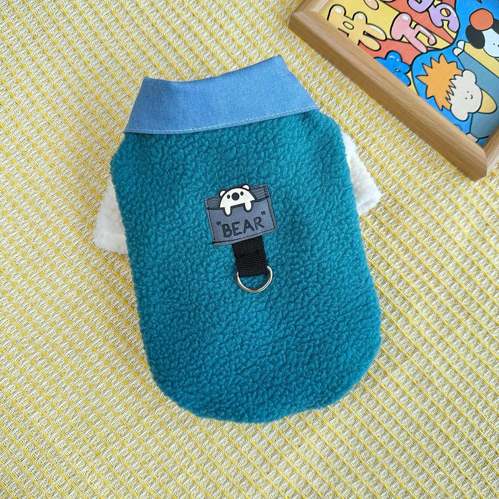 Double Sided Fleece Pet Shirt Collar Warm Puppy Apparel Cats Dogs Comfortable Winter Wear Autumn Soft Plush Vest for Small Medium Dog Cat