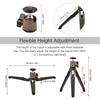 Portable Camera Stand Compact Tripod for Digital   Lightweight Tripod for Smartphone with Removable   Head 360 Degree   Height   f