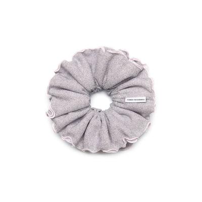THREE TO EIGHTY GLITTER SCRUNCHIE DUSTY PINK