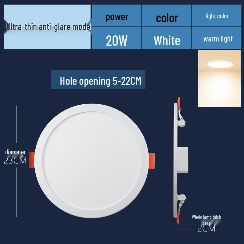 Recessed Round Ceiling Light for Living Room