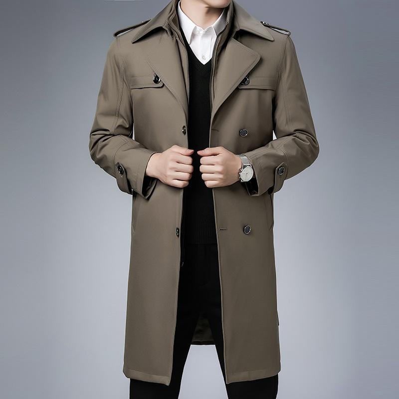Jacket Winter Suit Collar Long Thickened Warm Middle-aged Dad Outfit